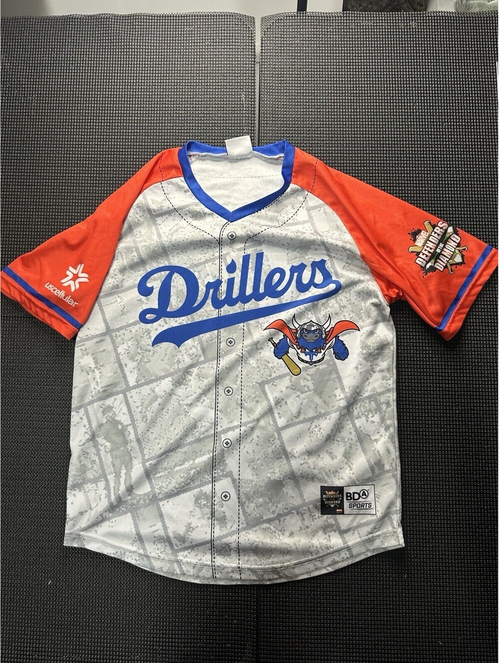 Tulsa Drillers Marvel Defenders Of The Diamond Jersey Youth Large Adult XS MiLB